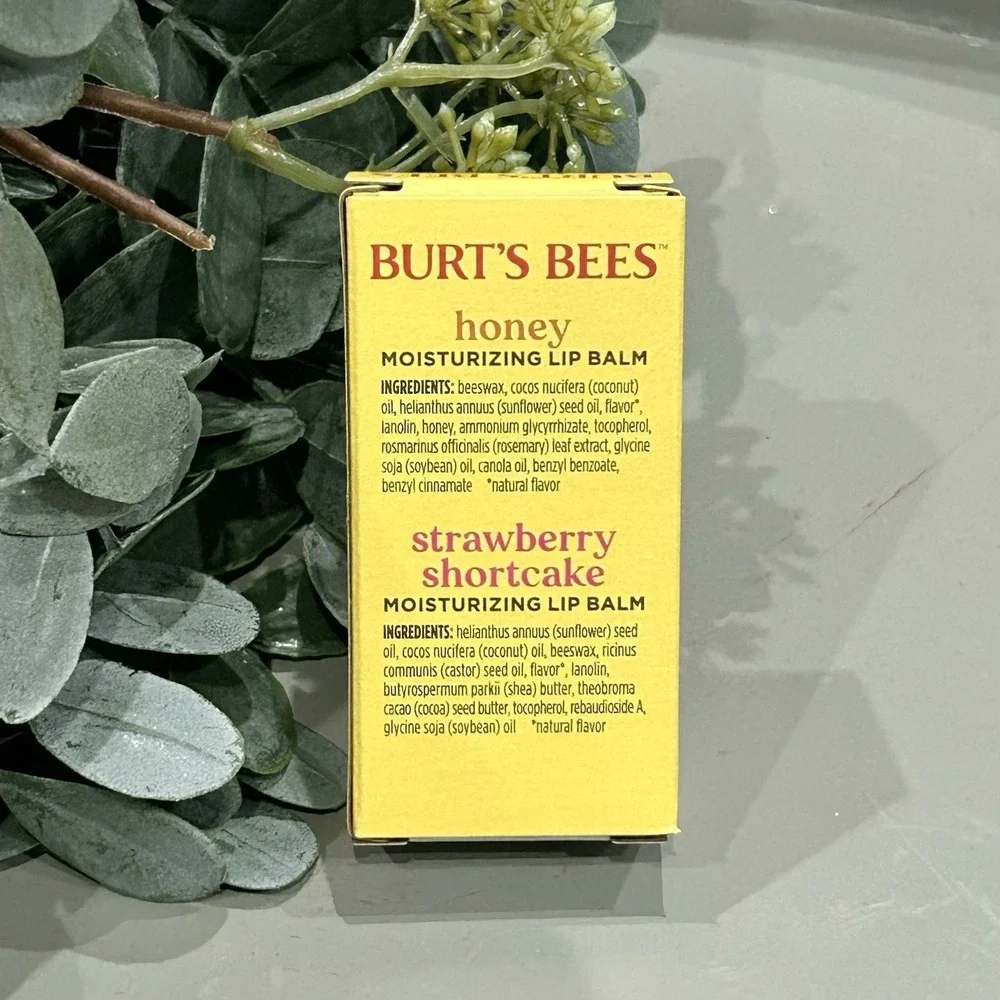 Burt's Bees Honey And Strawberry‎ Shortcake Lip Balm 2-pack 0.15oz Lim. Edition